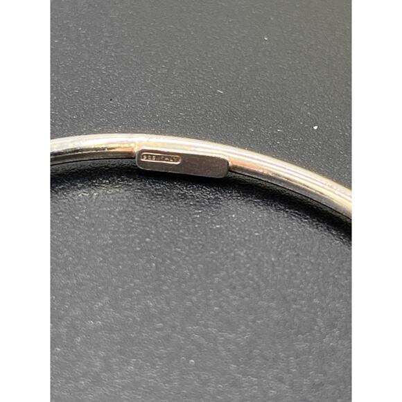 Sterling Silver 925 Mesh Center Bead and Ball Ends Bracelet Cuff - Picture 6 of 10